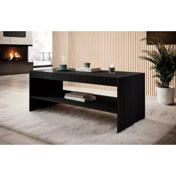 PAFOS Panca / Tavolo 120x60x50 cm nero opaco
