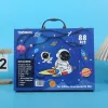 Set da pittura artistico Extralink Blue Astronaut — 88 pezzi (colori, pennelli, accessori)