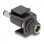 Modulo Keystone DeLOCK DC 5,5 x 2,5 mm connettore femmina su DC 5,5 x 2,1 mm connettore maschio nero