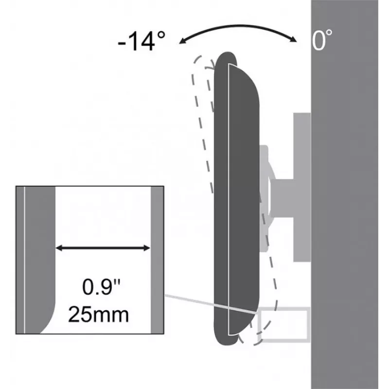 Sbox PLB-3422T supporto orientabile per TV LED a schermo piatto 23-43 35kg