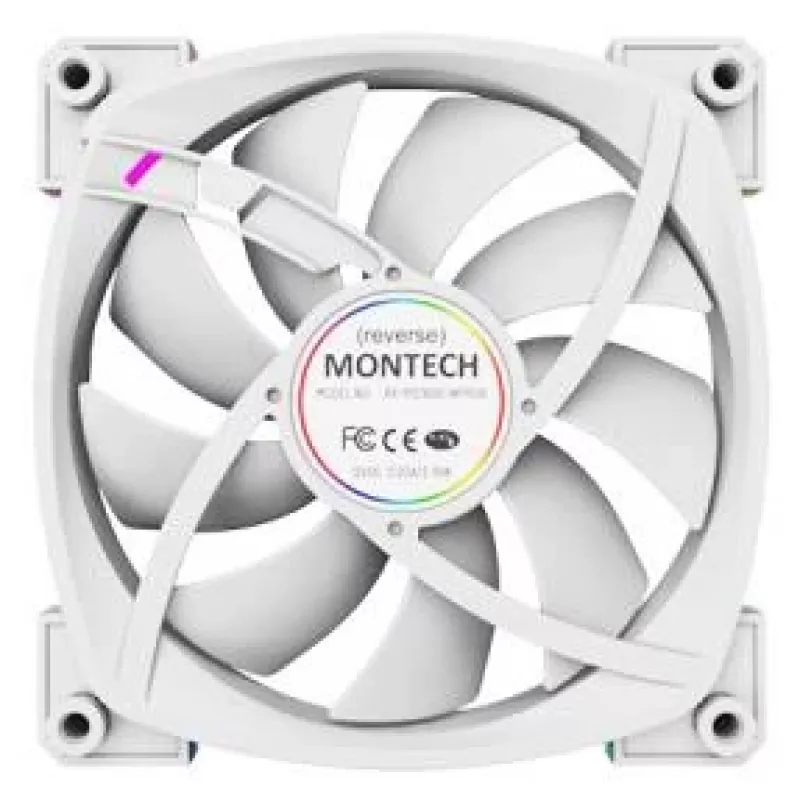 Montech RX120 PWM ventola per case PC 12 cm bianco 3 pz.