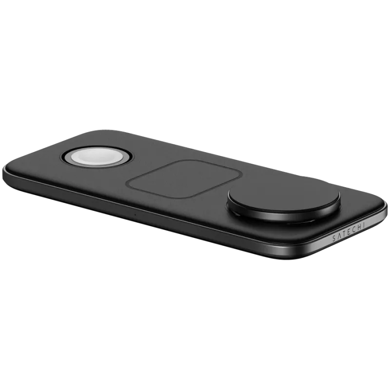 SATECHI Qi2 Trio Wireless Charging Pad - con connettori Type-A, C, G