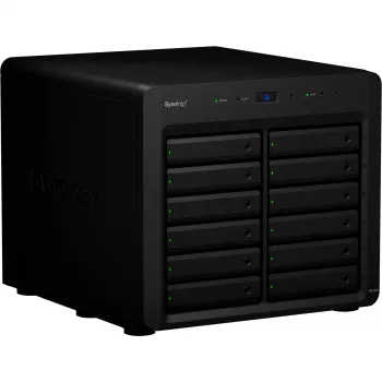 Case HDD/SSD Synology DX1222 12 unità 192 TB Nero