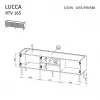 Mobile TV Cama LUCCA 3D 165x40x59 nero