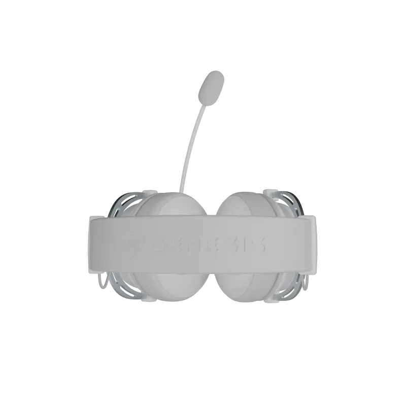Cuffie con filo Genesis Toron 531 bianco con microfono, design on-ear leggero