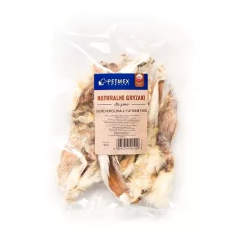 PETMEX snack da masticare per cani orecchio di coniglio con pelo 100 g