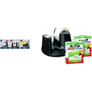 Dispenser da tavolo Tesa Easy Cut Compact Sparpack — dispenser manuale per nastro adesivo, taglierino integrato
