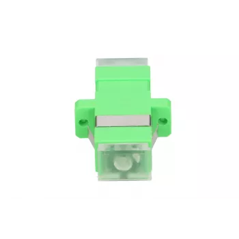 Adattatore in fibra ottica Extralink SC/APC Singlemode Simplex con cappucci antipolvere trasparenti, verde