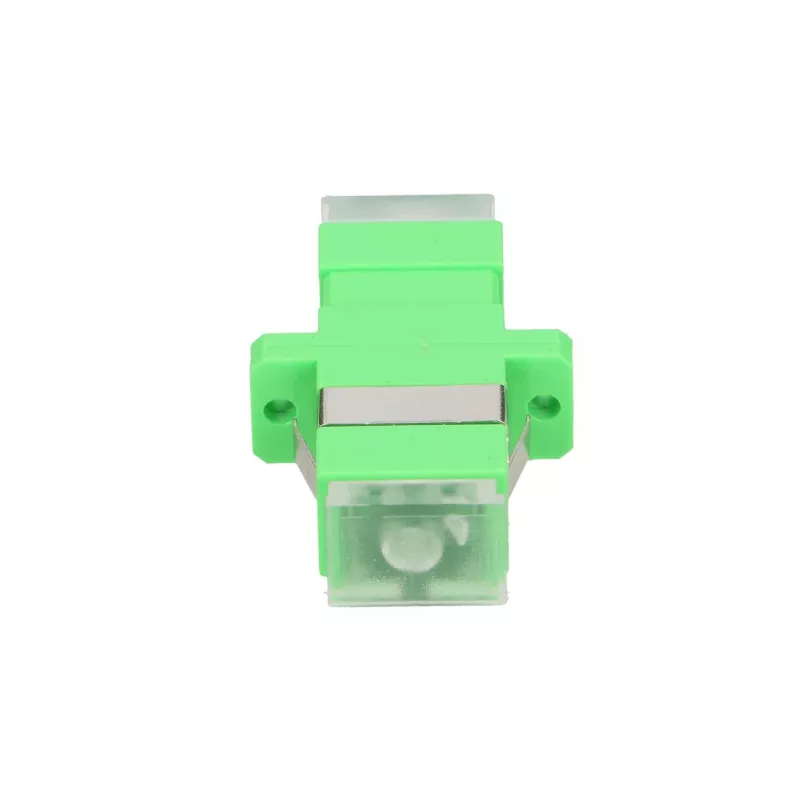 Adattatore in fibra ottica Extralink SC/APC Singlemode Simplex con cappucci antipolvere trasparenti, verde
