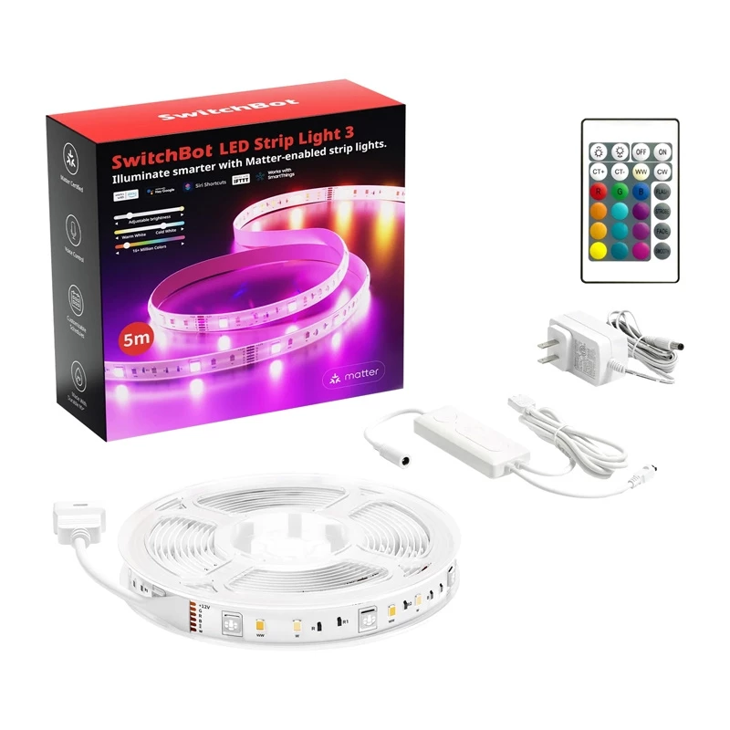 Striscia LED SwitchBot W1702110 3 m RGB a colori mutevoli