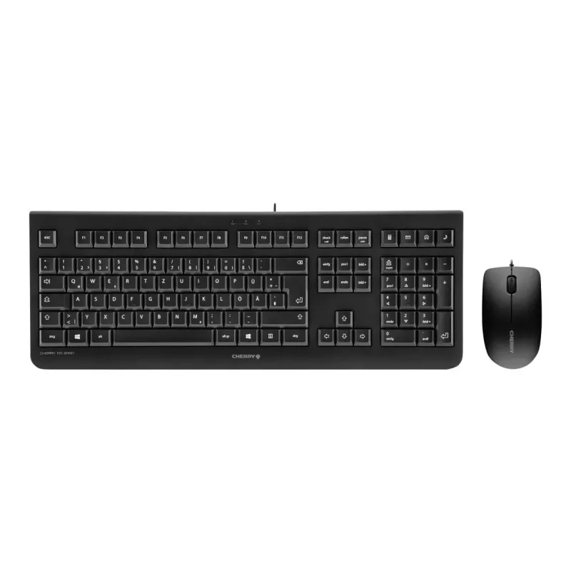 CHERRY DC 2000 tastiera, mouse incluso, universale, USB, QWERTY, ceco, nero