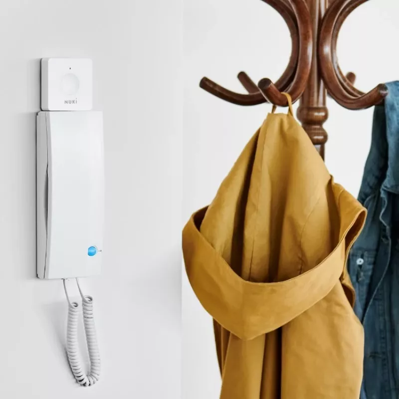 Button NUKI Opener bianco 70×22×70 mm, Bluetooth 5.0, compatibile con NUKI