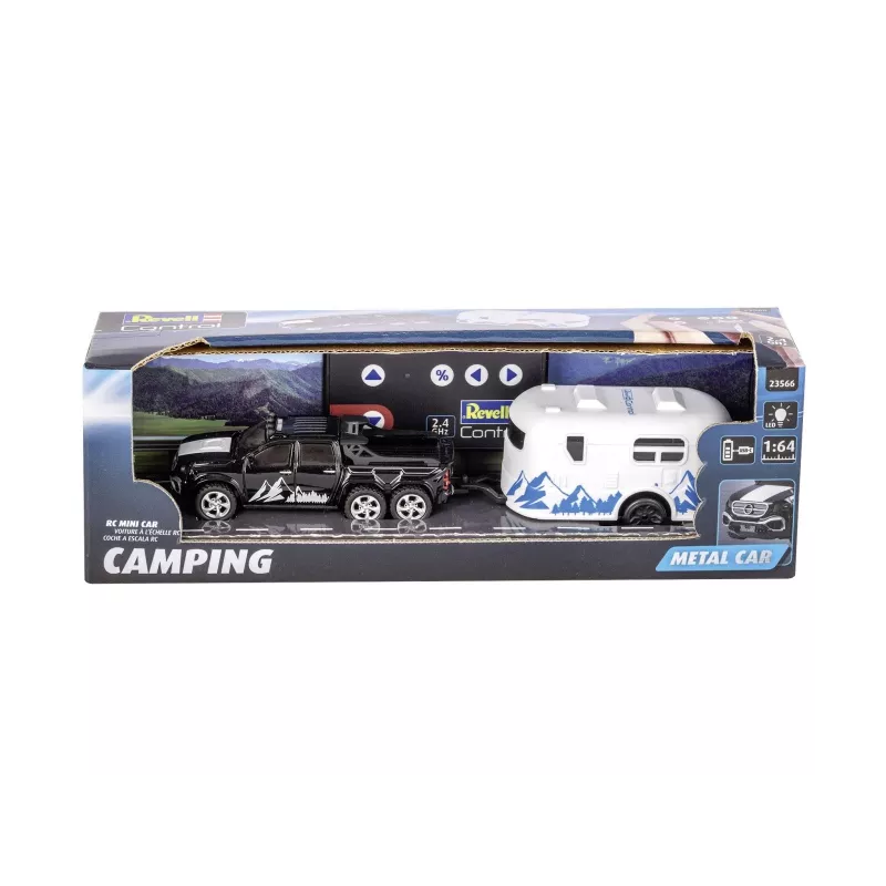 Auto RC con roulotte REVELL 23566 — mini modello radiocomandato, a batteria, veicolo giocattolo