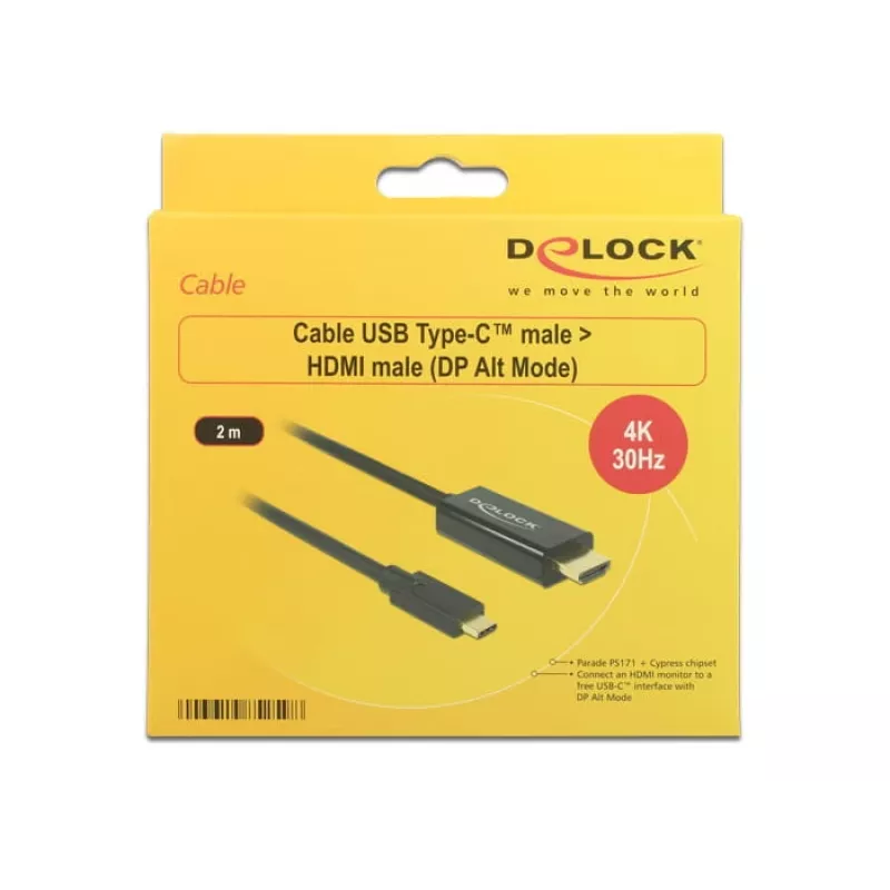 Adattatore cavo video DeLOCK 85259 USB Type-C a HDMI 2 m nero