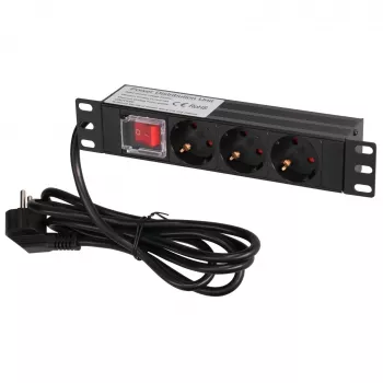 Extralink 10 1U 3 prese EU Type PDU con interruttore PDU 3-EU