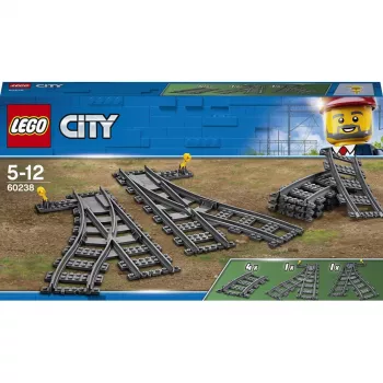 Set da costruzione LEGO City 60238 – scambio ferroviario e accessori per set di gioco