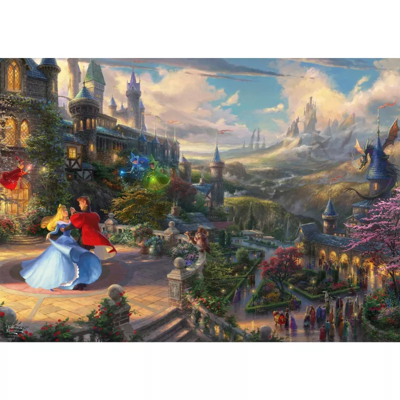 Puzzle Schmidt Spiele Thomas Kinkade Studios Disney Dreams Collections La bella addormentata 1000 pezzi