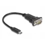 Adattatore DeLOCK USB Type-C a RS-232 D-Sub 9 poli maschio 0,25 m