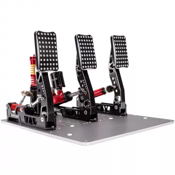 Set 3 pedali Simagic P2000 Hydraulic, 100KG Loadcell - Crimson Edition
