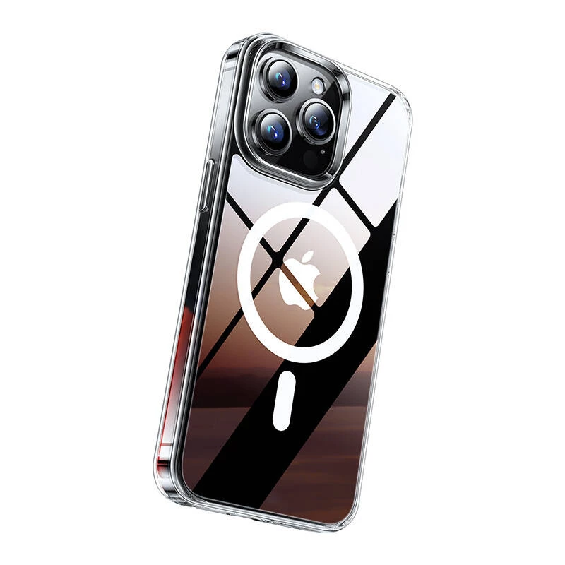 Custodia protettiva magnetica Torras GUARDIAN per iPhone 15 Pro Clear finitura Diamond
