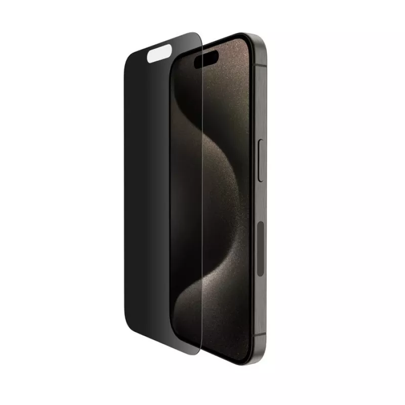 Pellicola protezione schermo privacy Belkin OVA169HQ per iPhone 16 Pro antibatterica antishock