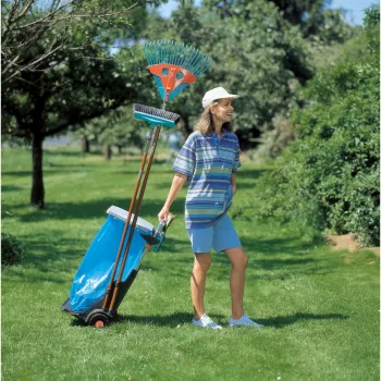 Gardena 232-20 Garden Mobile carrello per rifiuti da giardino con supporto sacco, coperchio e sacco