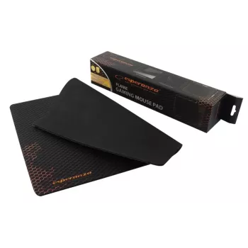 Tappetino mouse ESPERANZA EA146R — tappetino gaming in gomma 440 × 354 × 4 mm, base antiscivolo, nero/rosso