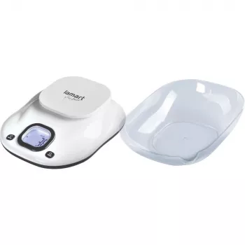 Bilancia da cucina LAMART LT7073 — comandi touch, grande LCD, ciotola rimovibile, selezione unità (g/ml/lb:oz), batteria AAA