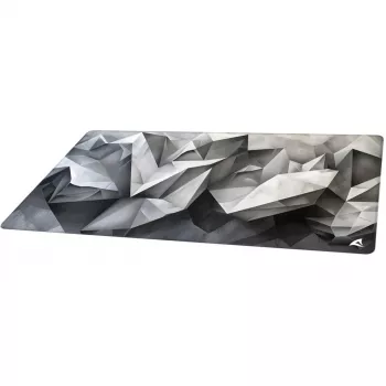 Tappetino gaming Sharkoon SKILLER SGP40 D17, design cristallo astratto, grigio/bianco, 1000 x 500 mm