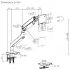 Supporto LCD SBOX LCD-C49 per schermi 17–49 pollici, fino a 20 kg, VESA 100x100