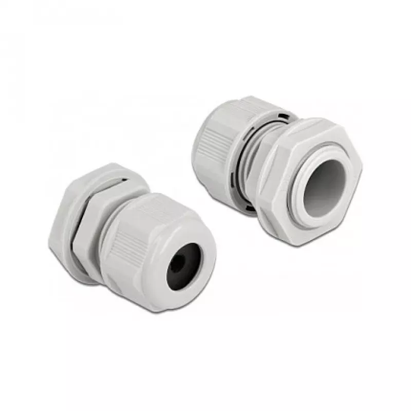 Pressacavo DeLOCK 60364 grigio plastica 2 pz.