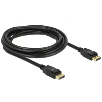 Delock - cavo DisplayPort - DisplayPort (M) a DisplayPort (M) - 3 m - con blocco - nero