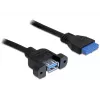 Cavo USB 3.0 F/F DeLOCK 83118 0,5 m nero