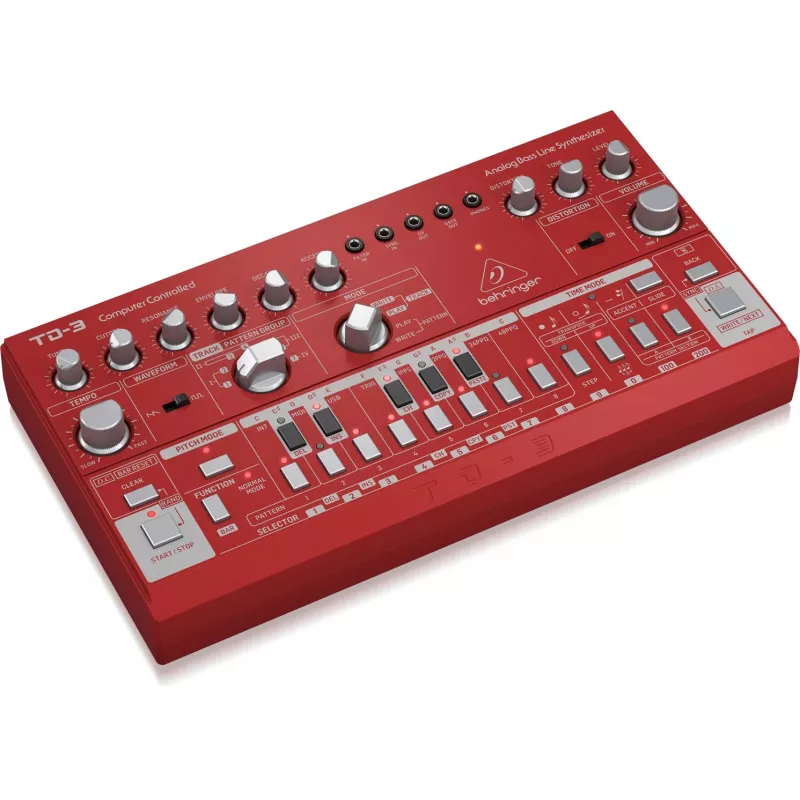 Sintetizzatore analogico Behringer TD-3-RD rosso 9V DC