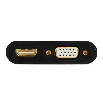 Adattatore HDMI su VGA GEMBIRD A-HDMIM-HDMIFVGAF-01, connettore maschio HDMI su uscita VGA, 0,15 m, nero