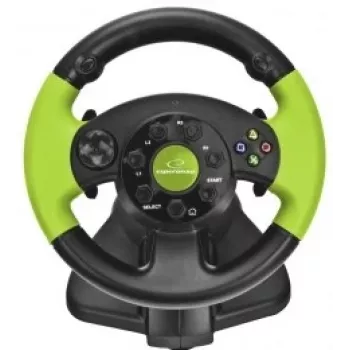 Controller gaming con filo ESPERANZA EG104 per PlayStation 3 e Xbox 360, nero/verde