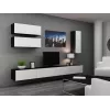 Armadietto Cama VIGO 90 chiuso 90/35/32 nero/bianco lucido
