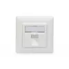 Digitus | Placca a parete per moduli Keystone, tipo tedesco, piastra centrale 50x50 mm, cornice 80x80 mm | DN-93811
