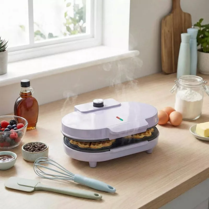 Giles & Posner EK6700GSPPVDE Macchina per waffle a doppio cuore