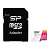 Silicon Power Elite microSDXC 64GB UHS-I Class 10 V10 Scheda di memoria con adattatore (SP064GBSTXBV1V20SP)
