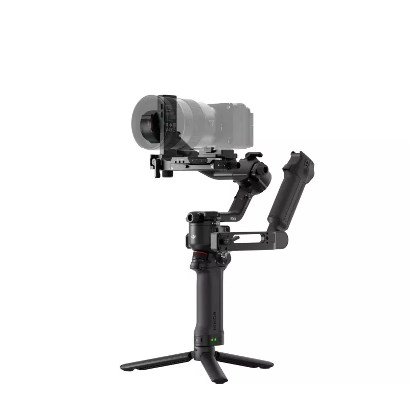 Stabilizzatore per camera a mano DJI RS 5 Combo — alluminio, batteria 30 h, 1,46 kg, nero