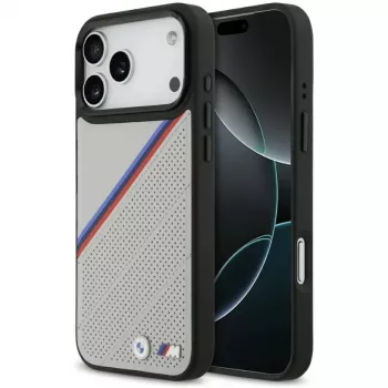 BMW | cover posteriore | Apple | iPhone 17 Pro Max | pelle | grigio | MagSafe