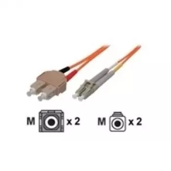 Tecline exertis Connect - Cavo patch - SC multimodale (M) a LC multimodale (M) - 3 m - fibra ottica - 50/125 micrometri - OM2 - arancione (85603)