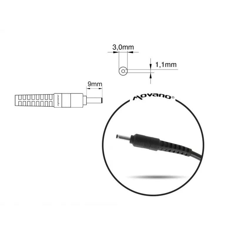 Alimentatore MITSU 19V 2,37A modello 5ZM009 per dispositivi portatili