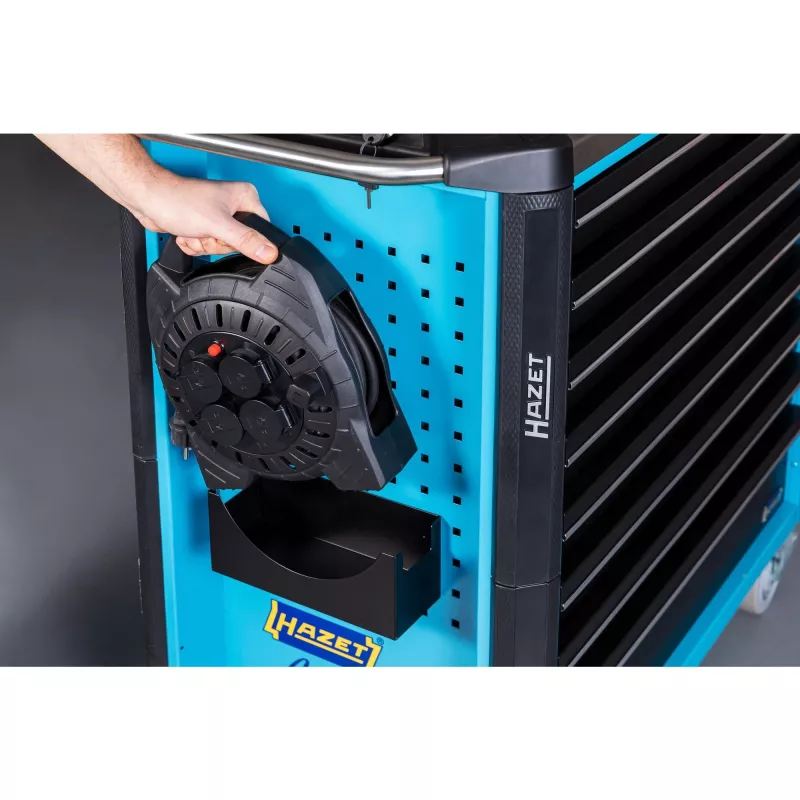 Avvolgicavo Hazet 161N-3D, 10,00 m cavo, nero, prolunga elettrica portatile