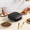 Grill elettrico Petra PT4366MBLKVDE nero con rivestimento antiaderente e temperatura regolabile
