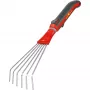 Rastrello da giardino Sourcing LD-M/ZM 015 — denti in acciaio, rosso, misura media