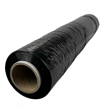 Film estensibile BESTPAK 23 µm nero, larghezza rotolo 1,5 m, anima 1,2 pollici, polietilene