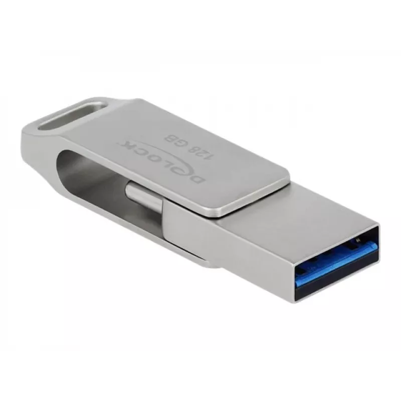 Chiavetta USB DeLOCK 128 GB USB-C Type-A modello a snodo
