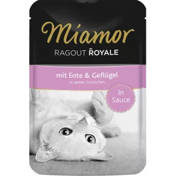 Cibo umido per gatti Miamor Ragout Royale 74072 anatra Adult 100 g, senza soia, sacchetto